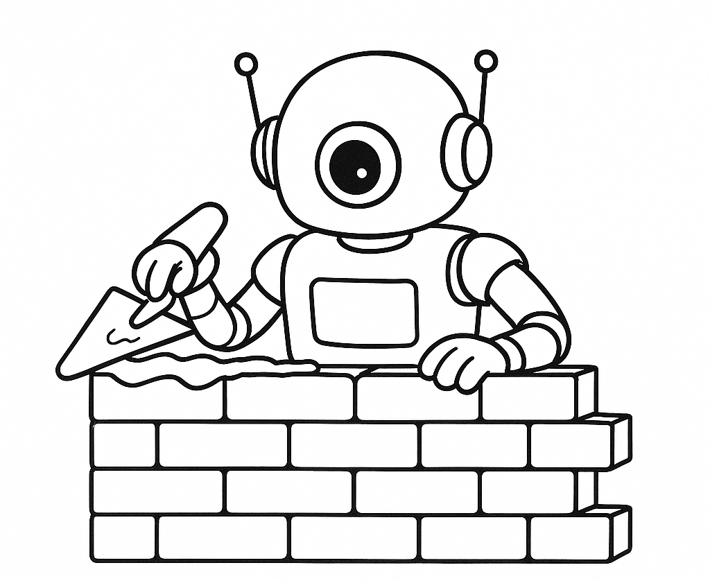 Robot construyendo